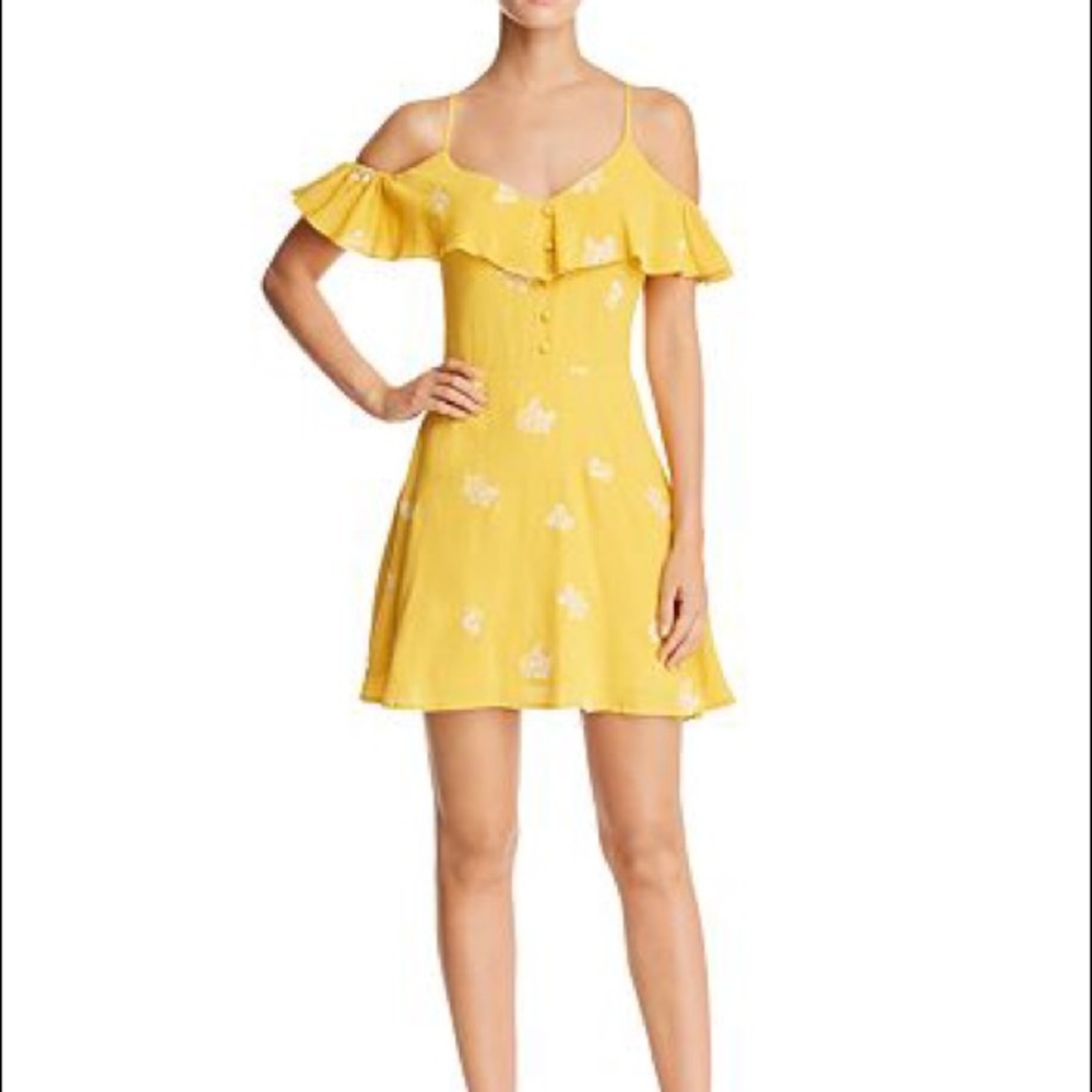 Sadie & Sage Embroidered Cold-Shoulder Dress